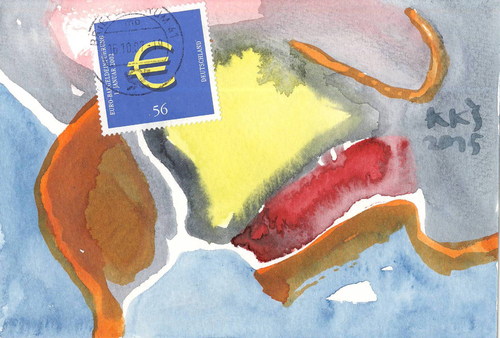 Cartoon: Random composition (medium) by Kestutis tagged eu,lithuania,kestutis,art,europe,euro,kunst,postcard,dada,composition