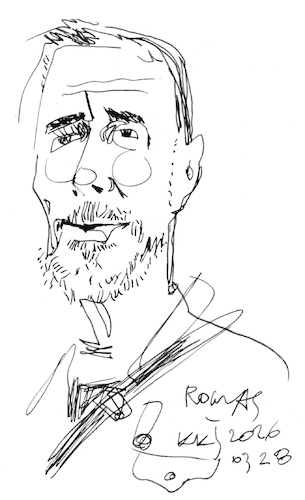 Cartoon: Romualdas Pucekas (medium) by Kestutis tagged artist,sketch,art,kunst,kestutis,lithuania