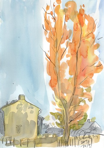Cartoon: Sketch art. Autumn plein airs 1 (medium) by Kestutis tagged sketch,art,kunst,autumn,plein,airs,kestutis,lithuania