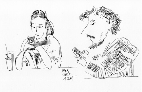 Cartoon: Smartphone 2 (medium) by Kestutis tagged smartphone,sketch,kestutis,lithuania