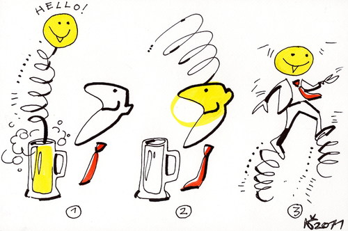 Cartoon: SPRING (medium) by Kestutis tagged oktoberfest,smile,energy,temper,humor,bar,beer,bier,foam
