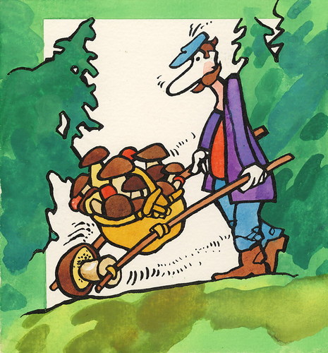 Cartoon: SUCCESS (medium) by Kestutis tagged forest,wald,pilze,mushrooms,success,lithuania,kestutis