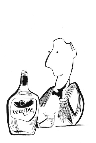 Cartoon: Tequila invites you to Mexico (medium) by Kestutis tagged tequila,mexico,alcohol,kestutis,lithuania
