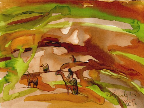 Cartoon: The Four Horsemen (medium) by Kestutis tagged four,horsemen,art,kunst,kestutis,lithuania