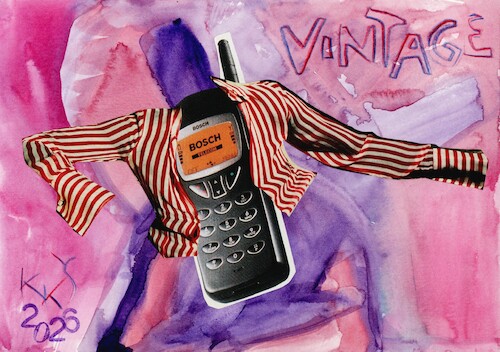 Cartoon: VINTAGE (medium) by Kestutis tagged dada,collage,vintage,art,kunst,kestutis,lithuania