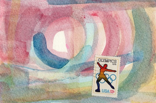 Cartoon: Winter sports (medium) by Kestutis tagged winter,sports,dada,postcard,stamp,stories,kestutisa,lithuania,art,kunst