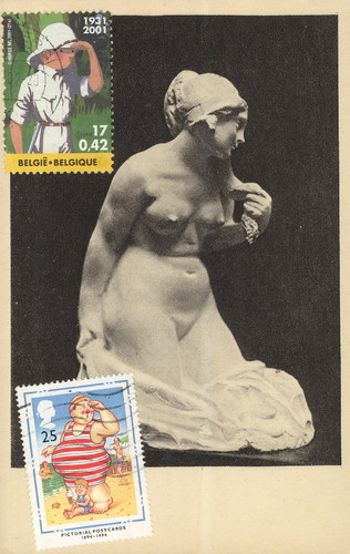 Cartoon: Bather and observers (medium) by Kestutis tagged dada,postcard,postage,stamps,kestutis,lithuania,comic,observers
