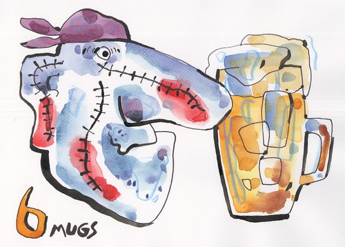 Cartoon: BEERMETER (medium) by Kestutis tagged oktoberfest,pirate,bier,beer,mug,kestutis,lithuania,barometer