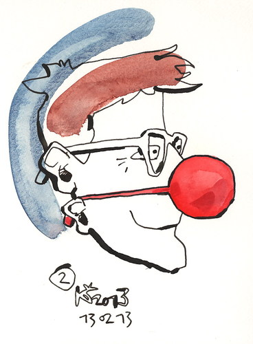 Cartoon: CLOWN (medium) by Kestutis tagged clown,adventure,kestutis