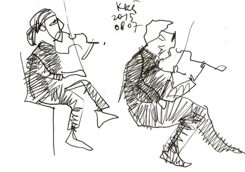 Cartoon: Concert. Sketch (medium) by Kestutis tagged music,lithuania,kestutis,sketch,concert