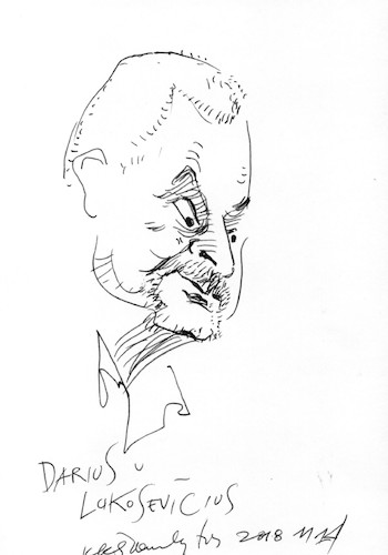 Cartoon: Darius Lukosevicius (medium) by Kestutis tagged sketch,lithuania,kestutis