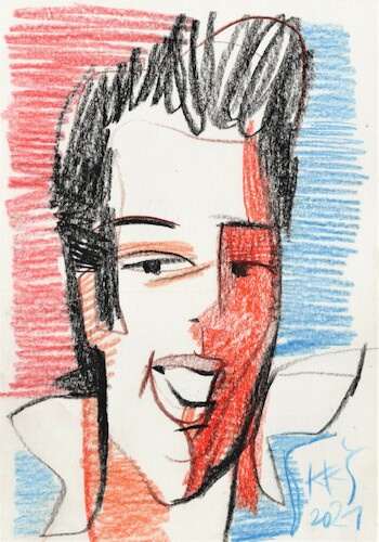 Cartoon: Elvis Presley (medium) by Kestutis tagged rock,and,roll,music,singer,sketch,kestutis,lithuania