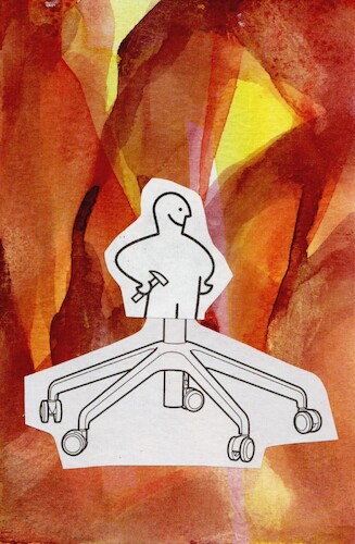 Cartoon: History of industrialization (medium) by Kestutis tagged history,industrialization,ikea,postcard,art,kunst,kestutis,lithuania,collage,dada,comic