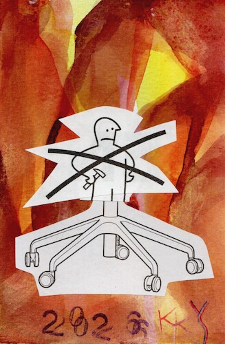Cartoon: History of industrialization (medium) by Kestutis tagged history,industrialization,ikea,postcard,art,kunst,kestutis,lithuania,collage,dada,comic