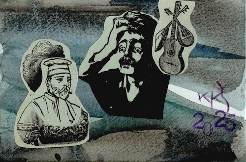 Cartoon: Nightmare dream (medium) by Kestutis tagged nightmare,dream,collage,music,kestutis,lithuania,art,kunst,man,woman,dada,graphic,novel