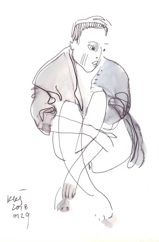 Cartoon: Painters and model (medium) by Kestutis tagged sketch,art,kunst,kestutis,lithuania