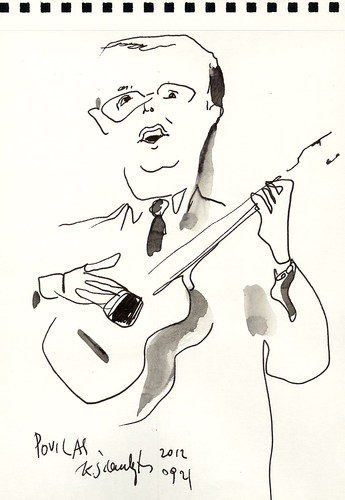 Cartoon: Povilas with guitar (medium) by Kestutis tagged sketch,music,lithuania,siaulytis,kestutis,guitar