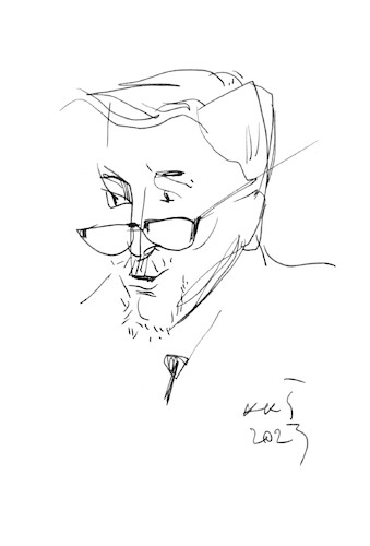 Cartoon: Professor Juozas Mureika (medium) by Kestutis tagged sketch,art,kunst,aesthetics,kestutis,lithuania