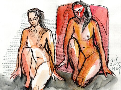 Cartoon: Quick drawings 6 (medium) by Kestutis tagged quick,drawing,nude,art,kunst,sketch,kestutis,lithuania