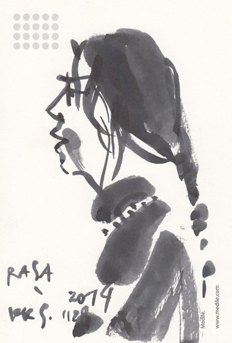 Cartoon: Rasa (medium) by Kestutis tagged art,kunst,portrait,sketch,kestutis,lithuania