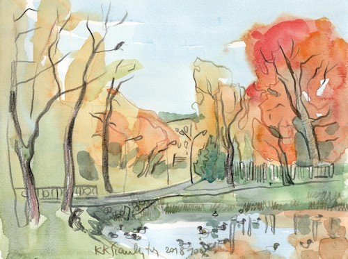 Cartoon: Sketch art. Autumn plein airs 2 (medium) by Kestutis tagged sketch,art,autumn,plein,airs,kestutis,lithuania