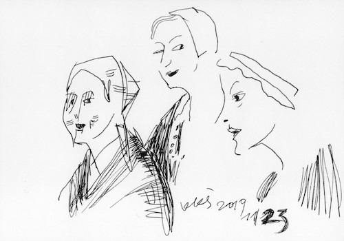 Cartoon: Sketch. Musicians and singers (medium) by Kestutis tagged musicians,singers,sketch,kestutis,lithuania