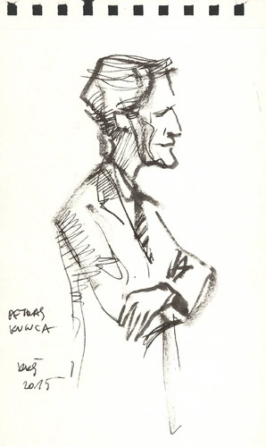 Cartoon: Sketch. Petras Kunca (medium) by Kestutis tagged sketch,portrait,music,kestutis,lithuania