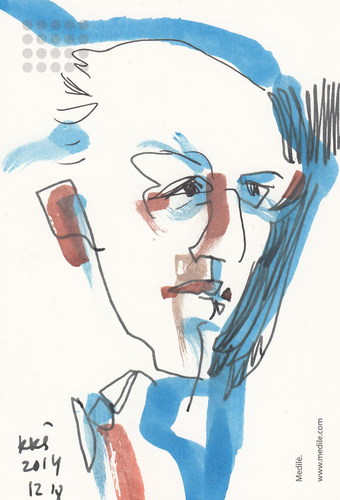 Cartoon: Sketch portrait (medium) by Kestutis tagged sketch,postcard,man,portrait,kestutis,lithuania