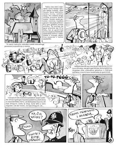 Cartoon: Comic The Cop and the Anthem (medium) by Kestutis tagged henry,comic,kestutis,lithuania,humor,journal,usa,newyork,the