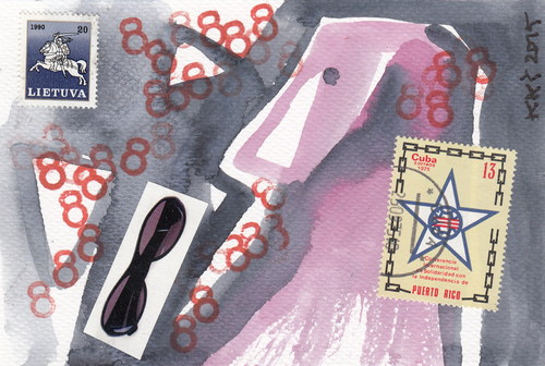 Cartoon: Three Dada (medium) by Kestutis tagged dada,postcard,leader,art,kunst,kestutis,lithuania