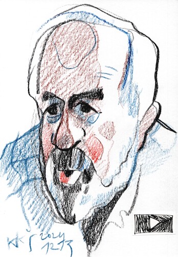 Cartoon: Vitali Dymarski (medium) by Kestutis tagged sketch,art,kunst,kestutis,lithuania,ukraine,russia,discussion,yotube