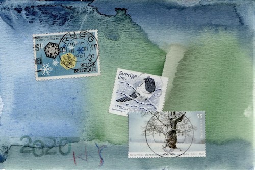 Cartoon: Winter and chief meteorologist (medium) by Kestutis tagged winter,chief,dada,comic,meteorologist,white,postcard,postage,stamps