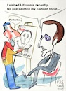 Cartoon: About humor (small) by Kestutis tagged humor,macron,cartoon,kestutis,lithuania