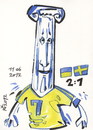 Cartoon: Andriy Shevchenko (small) by Kestutis tagged fußball,football,fussball,soccer,ionic,order,columns,ukraine,sweden,andriy,shevchenko,goal,fans,head,sports,euro,2012