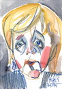 Cartoon: Angela Merkel in Moskau (small) by Kestutis tagged angela,merkel,moskau,putin,germany,france,moscow,eu,europe,watercolor,portrait,caricature,russia,ukraine,hollande