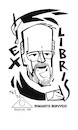 Cartoon: Bookplate for an artist painter (small) by Kestutis tagged bookplate,exlibris,artist,painter,kestutis,lithuania,art,kunst