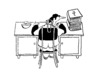 Cartoon: BUREACRAT (small) by Kestutis tagged bureaucrat,kestutis,siaulytis,lithuania,chair,stuhl,office