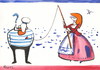 Cartoon: COAST (small) by Kestutis tagged küste,coast,segler,sailor,angler,man,woman,sea