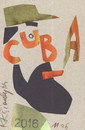 Cartoon: CUBA - CASTRO (small) by Kestutis tagged dada,postcard,cuba,fidel,castro,cigar,kestutis,lithuania