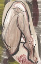 Cartoon: DADA Sketch. Leg of model (small) by Kestutis tagged dada postcard liner sketch kestutis lithuania art kunst model