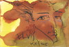 Cartoon: Elvis Presley (small) by Kestutis tagged dada postcard liner music portrait song elvis presley kestutis lithuania art kunst