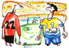 Cartoon: FOOTBALL AND NUMEROLOGY (small) by Kestutis tagged soccer,football,numerology,fußball,fussball,2012,euro,swan,schwan,bird,vogel