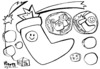 Cartoon: Golden smile - gold coin (small) by Kestutis tagged smile,gold,coin,kestutis,weihnachten,christmas,santa,claus