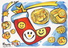 Cartoon: Golden smile - gold coin (small) by Kestutis tagged smile,gold,coin,kestutis,weihnachten,christmas,santa,claus,december
