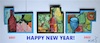 Cartoon: Happy New Year! (small) by Kestutis tagged miniature,art,kunst,kestutis,lithuania