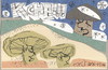 Cartoon: Mushroom dialogues (small) by Kestutis tagged dada,postcard,mushroom,dialogues,could,snow,autumn,winter,kestutis,lithuania