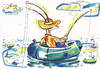 Cartoon: NICE DAY (small) by Kestutis tagged lake,summer,angler,adventure,kestutis,lithuania,day,fisher,nature