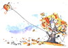 Cartoon: NOSTALGIA (small) by Kestutis tagged nostalgia,herbst,autumn,kestutis,siaulytis,lithuania,summer,kite,drachen,tree,sommer,baum