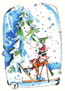 Cartoon: Olympic year! (small) by Kestutis tagged olympic year winter sports sochi snow schnee tanne fir kappe cap skier number kestutis lithuania