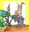 Cartoon: RELAXATION IN THE GARDEN (small) by Kestutis tagged spring relaxation garden nature frühling